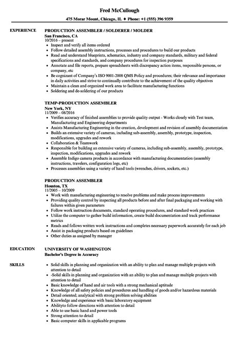 assembly skills for resume|Assembler Must.